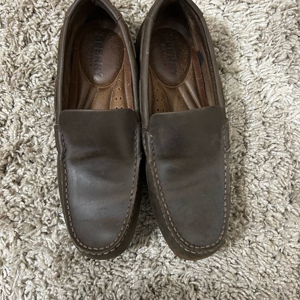 Sperry Top Sider Brown Leather Slip-On Loafers